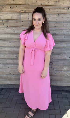 Anna Dress - Flamingo Pink
