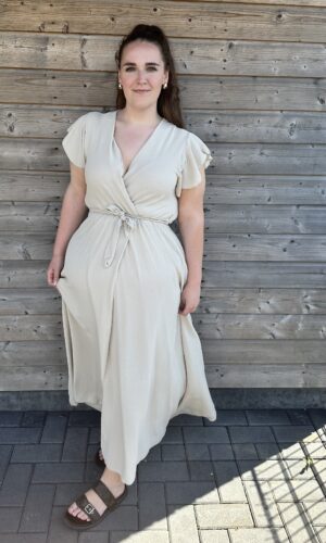 Anna Split Dress - Beige