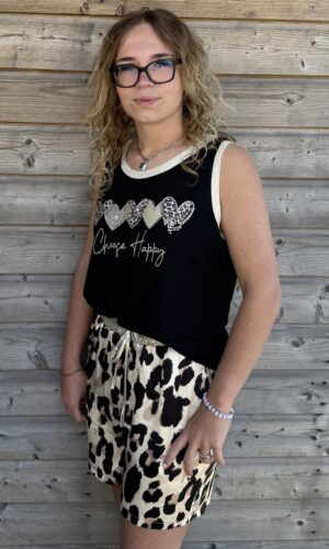 Choose Happy Top - Zwart